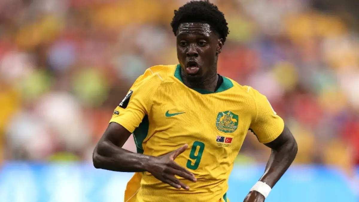 Seorang pemain Australia saat bertanding di Piala Dunia 2026, beberapa waktu lalu. Bersiap kini AS vs Australia.