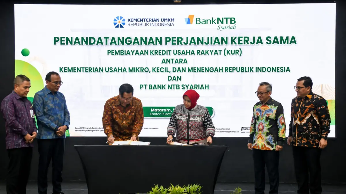 Permudah Akses Modal Pelaku Usaha, Bank NTB Syariah dan Kementerian UMKM MoU PKS Pembiayaan KUR.