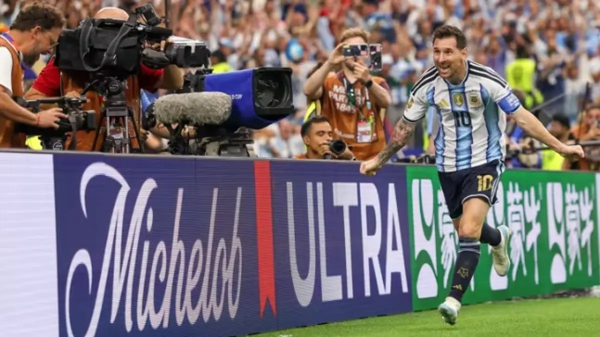 Bintang Argentina Lionel Messi untuk sementara menjadi top skor sepanjang masa Piala Dunia. (FIFA)