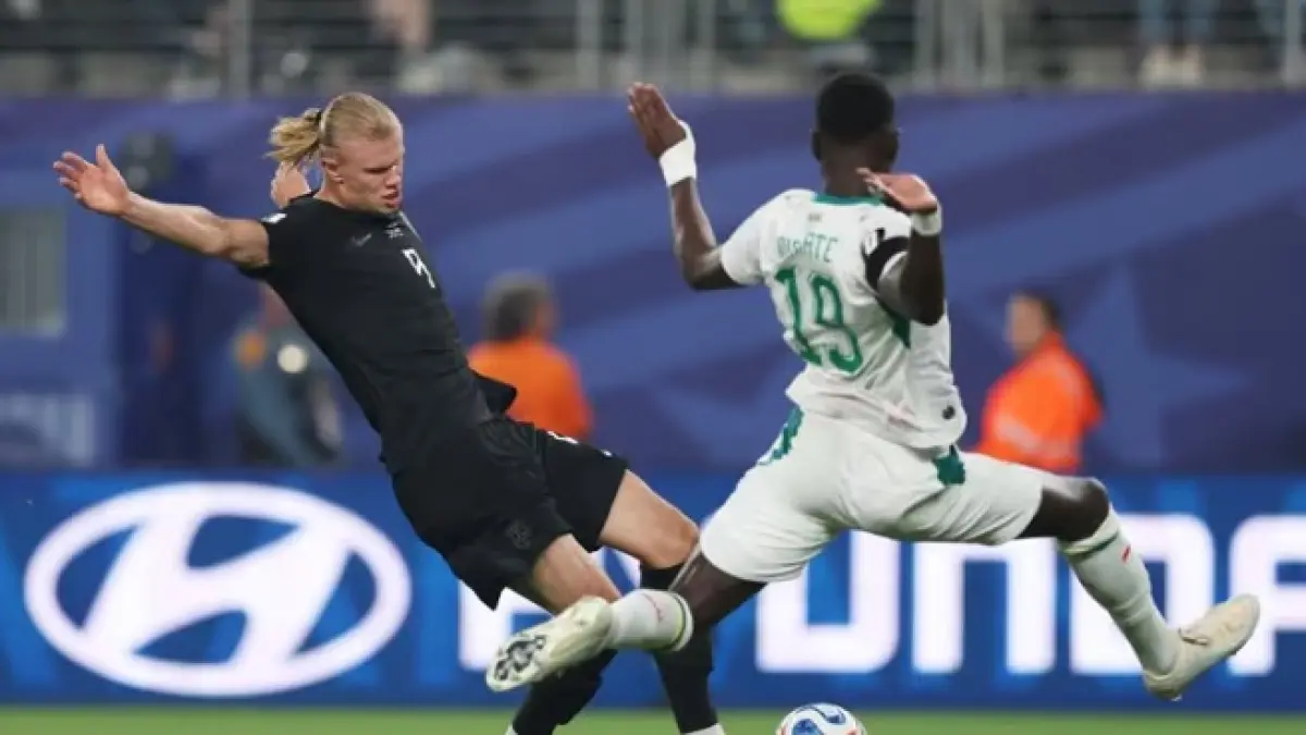 Penyerang Norwegia Erling Haaland membawa timnya memenangkan pertandingan kontra Senegal di Piala Dunia 2026. (FIFA)