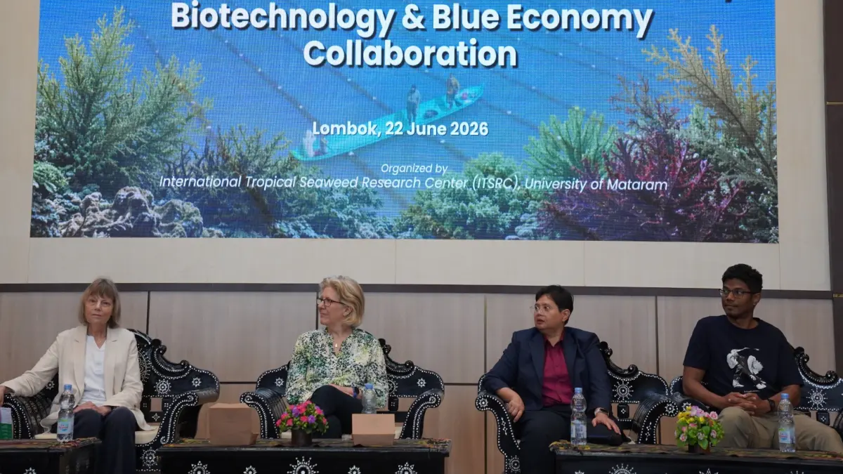 SEMINAR INTERNASIONAL: Para ilmuwan dari berbagai negara pada seminar internasional diadakan International Tropical Seaweed Research Center (ITSRC) Unram di Ruang Sidang Senat Rektorat Unram, Senin (22/6).