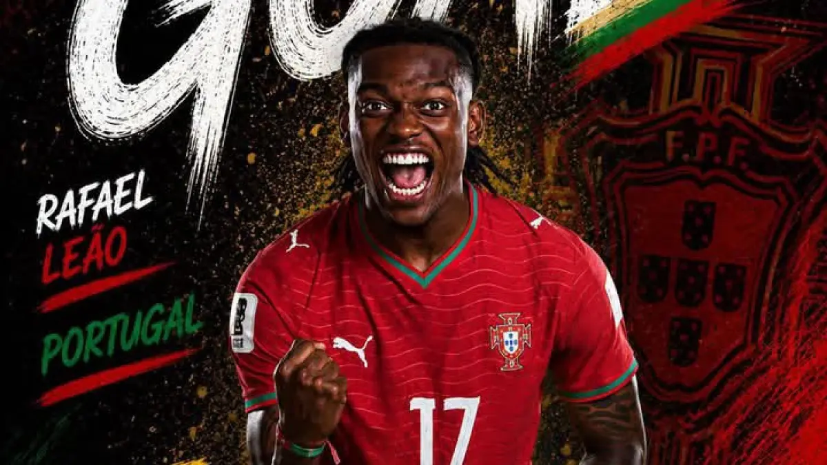 CETAK SATU GOL: Striker AC Milan berkebangsaan Portugal Rafael Leao yang tengah berlaga di Piala Dunia. (Istimewa) 