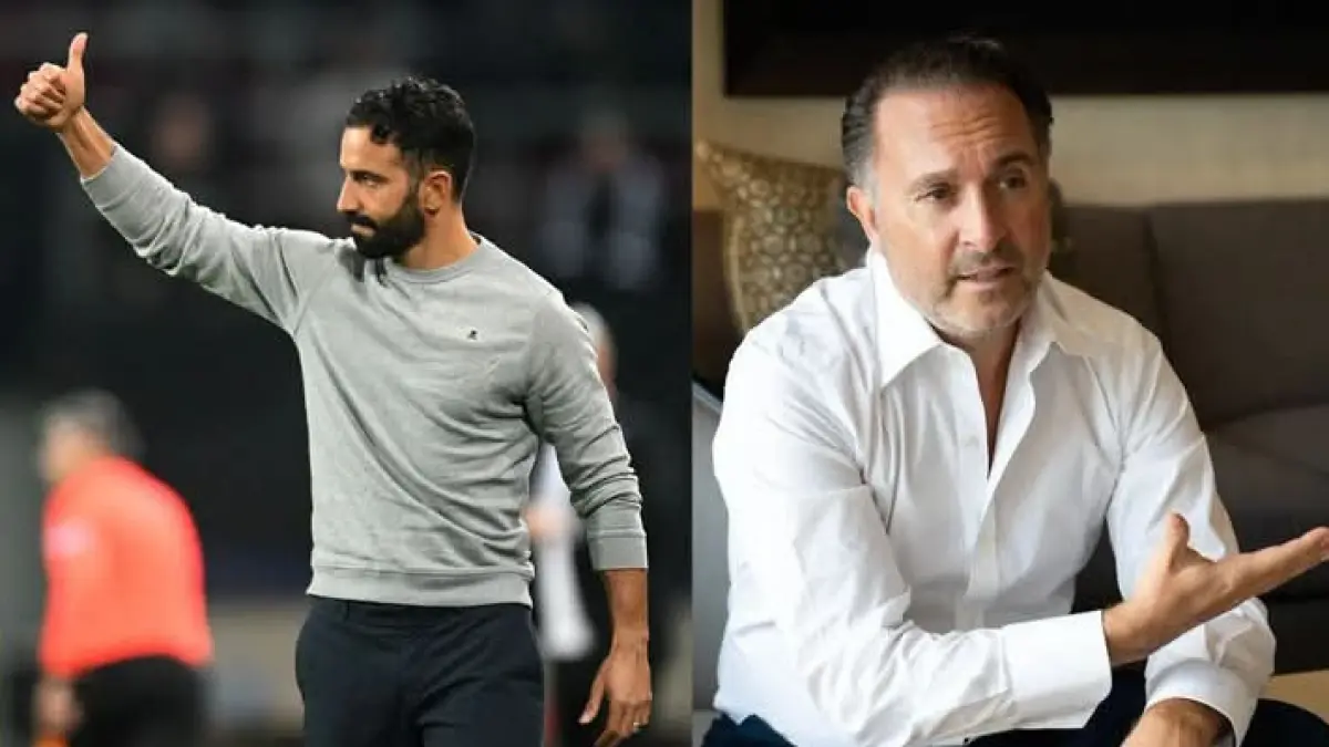 PENENTU TRANSFER: Ruben Amorim pelatih AC Milan dan Gerry Cardinale, sang pemilik. (Istimewa) 