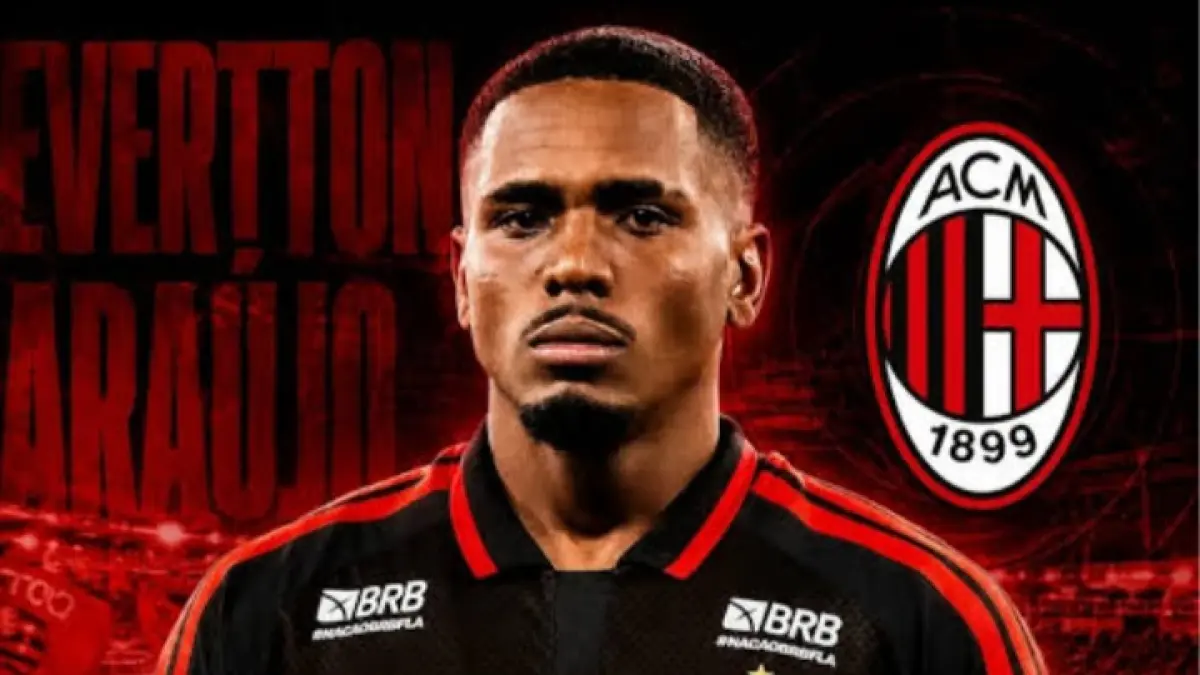 BIDIKAN BARU: AC Milan dilaporkan tertarik pada gelandang bertahan Flamengo Evertton Araujo. (Istimewa) 