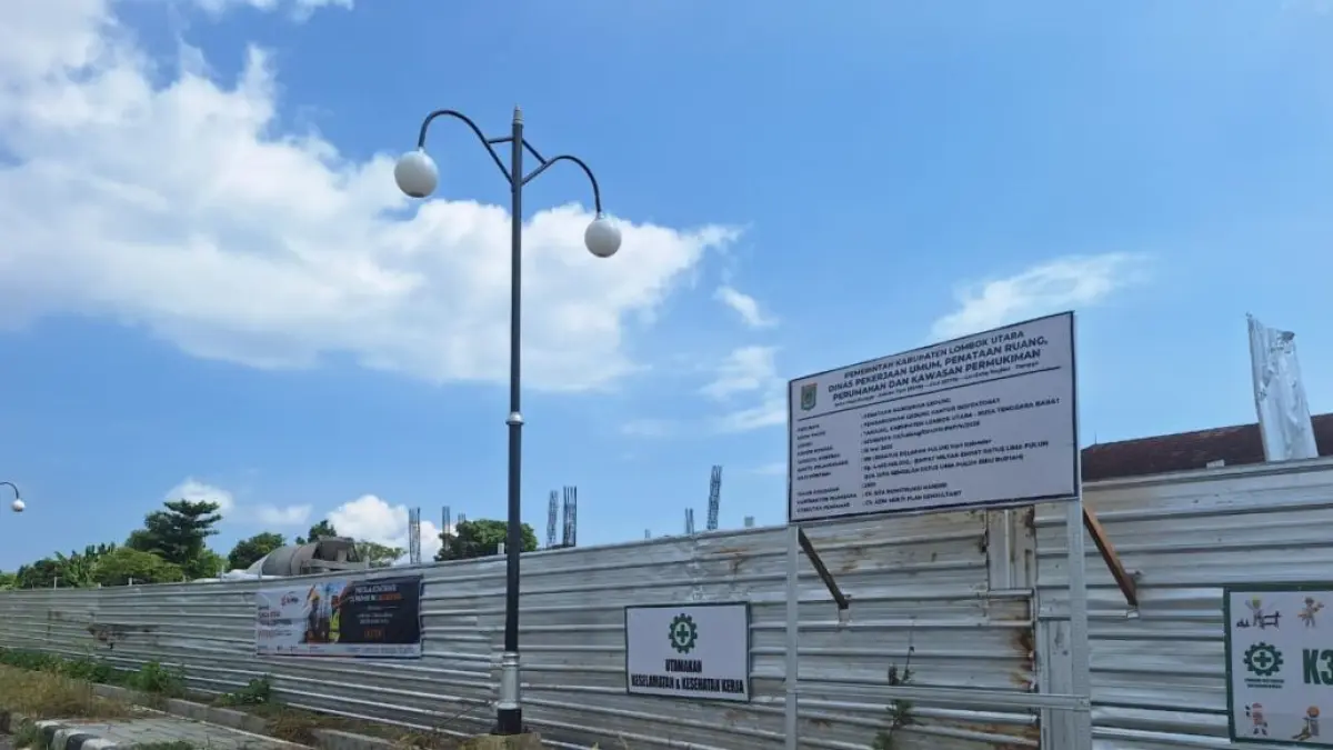 MULAI DIKERJAKAN: Lokasi pembangunan gedung Kantor Inspektorat. Progresnya sudah mencapai 10 persen.