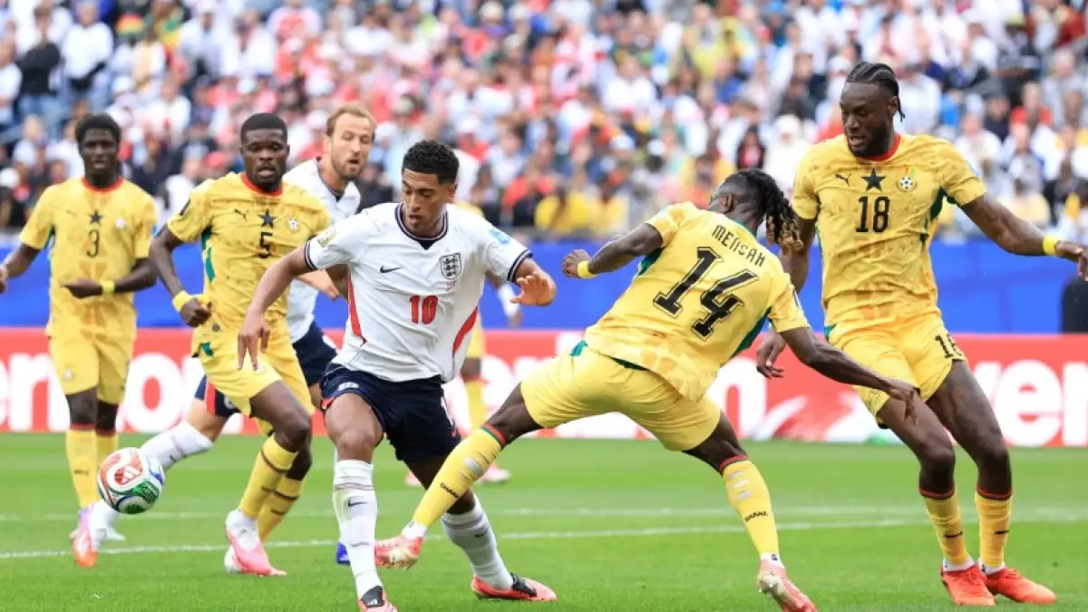 Jude Bellingham saat tampil membela Inggris di Piala Dunia 2026. (FIFA)