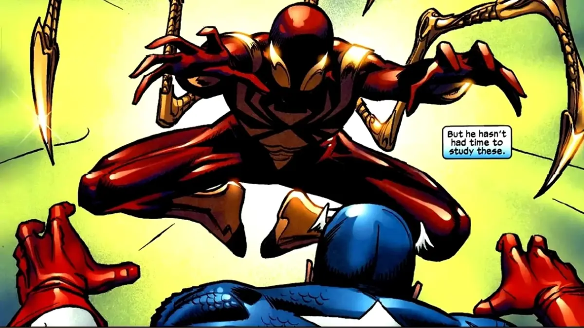 Iron Spider Armor vs Captain America.