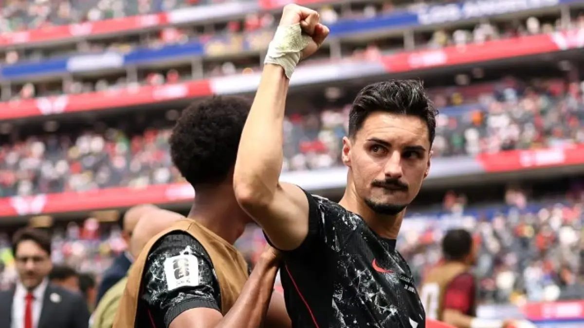 Pemain Kanada Stephen Eustaquio mencetak gol kemenangan atas Afrika Selatan. (FIFA)