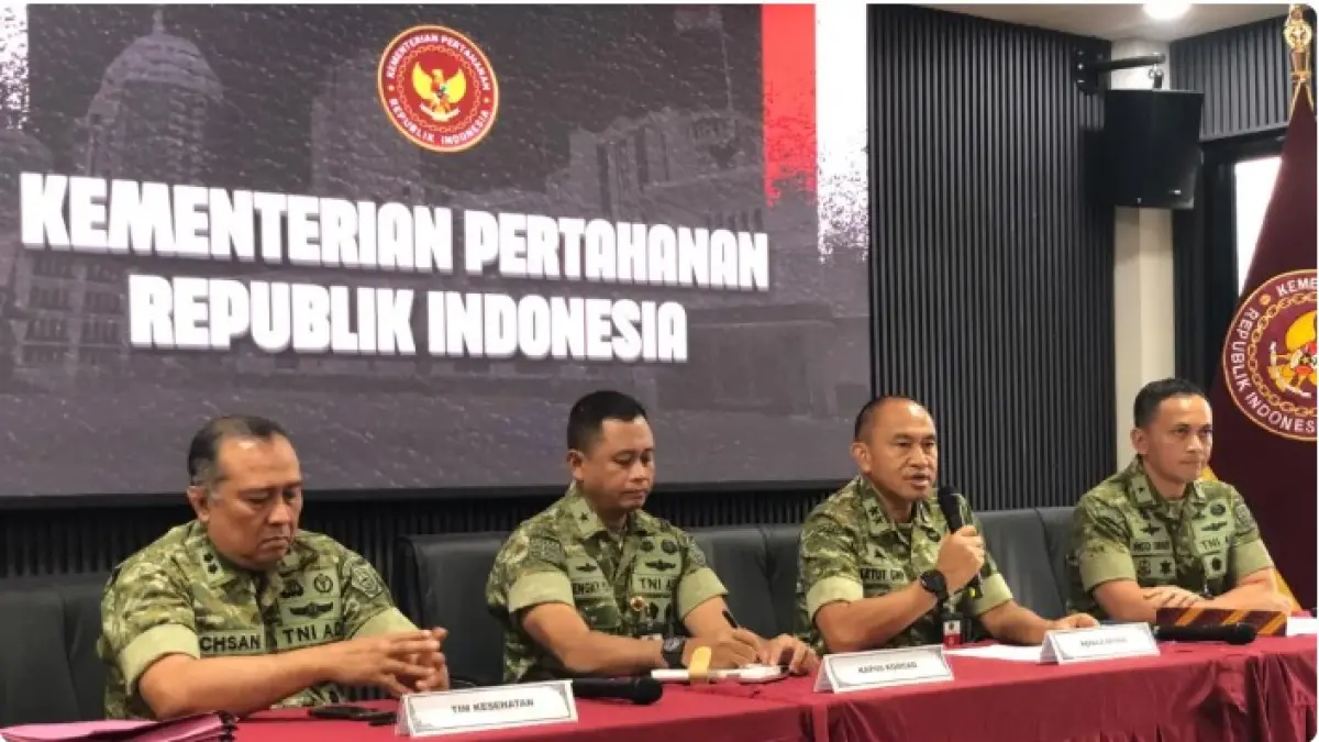 Kemhan menyampaikan penjelasan terkait sejumlah peserta latsarmil yang meninggal dunia sepekan belakangan. Total sudah 5 Persita kehilangan nyawa. (Sahrul Yunizar/JawaPos.com)