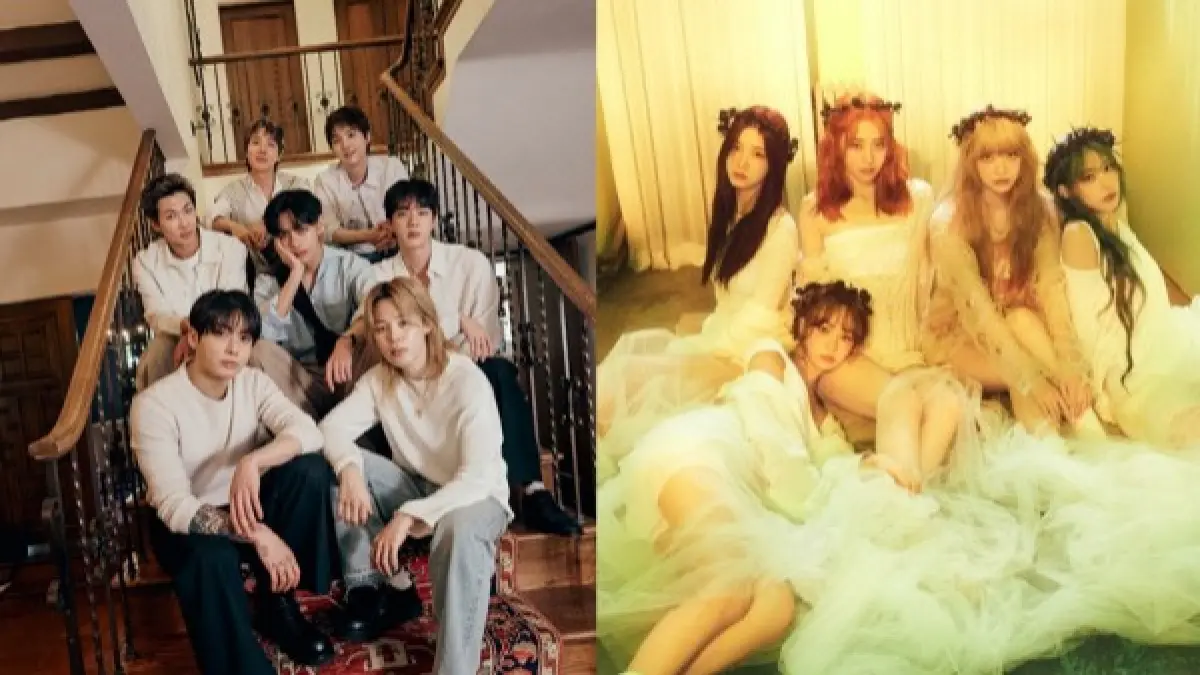 BTS dan LE SSERAFIM.