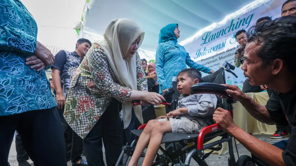 Pemprov NTB resmi meluncurkan Gerakan Intervensi Serentak Pencegahan dan Percepatan Penurunan Stunting di Desa Lendang Nangka Utara, Kecamatan Masbagik, Lombok Timur, Kamis (2/7/2026).