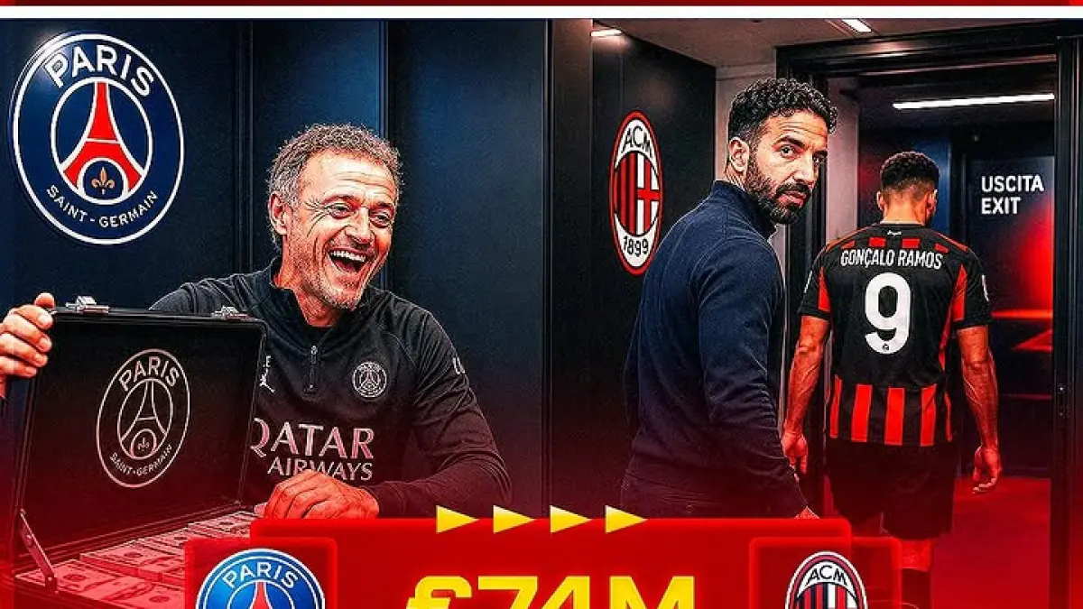 REKOR KLUB: Goncalo Ramos baru saja dibeli AC Milan dari PSG dengan harga mahal. (Istimewa) 