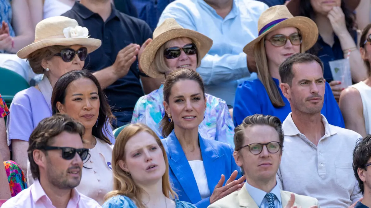 Andy Murray dan Kate Middleton kembali hadir di Wimbledon 2026. Sang legenda tenis Inggris menyaksikan pertandingan bersama Putri Wales. (wimbledon.com)
