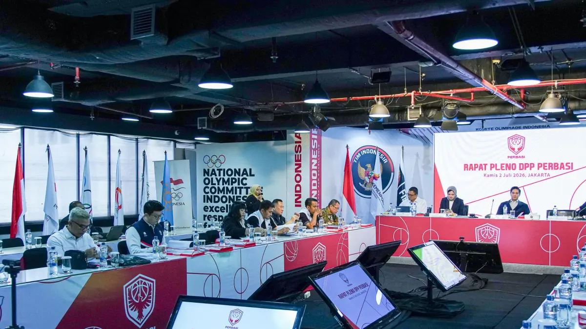 DPP PERBASI menggelar Rapat Pleno di ruang serbaguna Komite Olimpiade Indonesia (KOI), lantai 16 FX Sudirman, Jakarta Pusat, Kamis (2/7). Rapat pleno tersebut membahas sekaligus mengesahkan 10 Peraturan Organisasi (PO) DPP PERBASI.