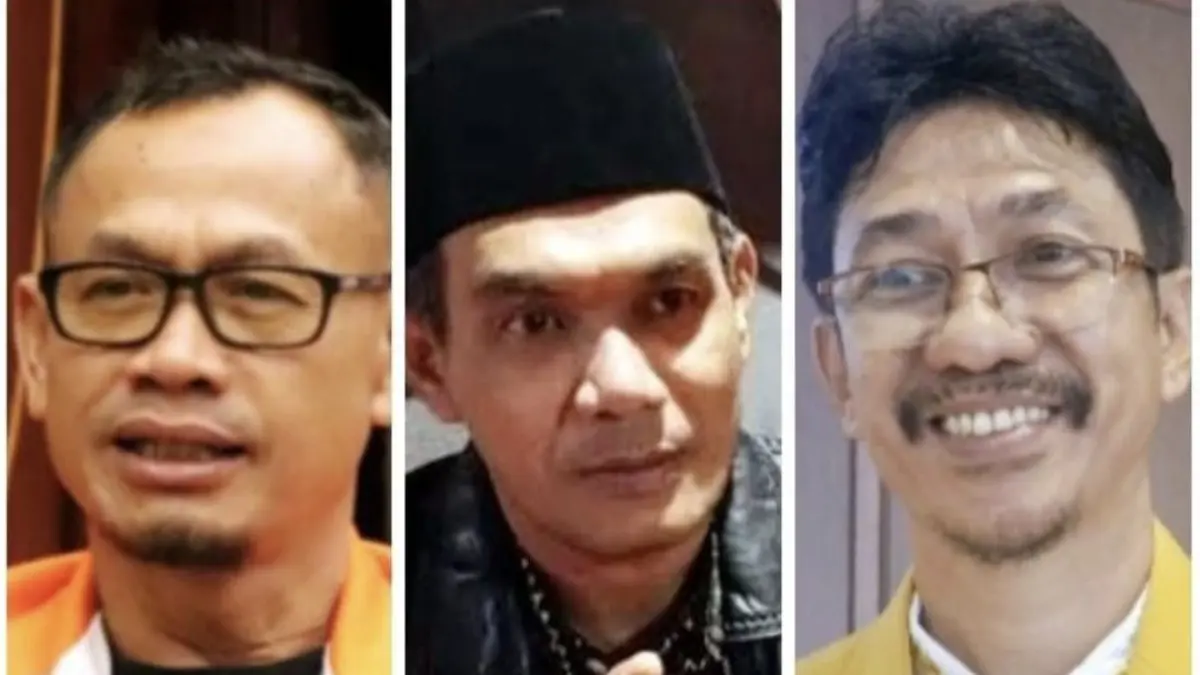 Ketua Exco Partai Buruh NTB Lalu Wira Sakti (kiri), Sekretaris Pimpinan Daerah (Pimda) PKN NTB Abdul Hakim (tengah), dan Ketua DPD Hanura NTB Ahmad Dahlan (kanan).&nbsp;