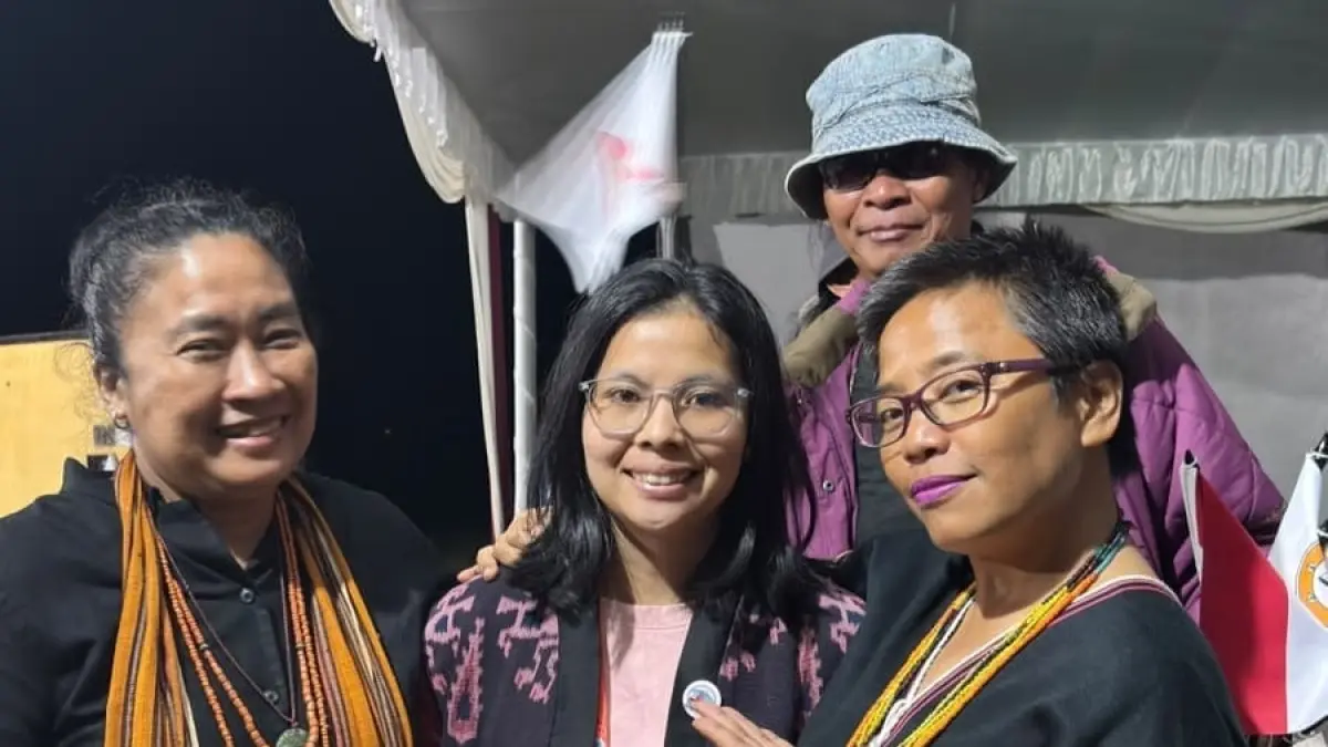 TERPILIH: Elisabeth Simanjuntak ketua Barisan Pemuda Adat Nusantara terpilih dalam rakornas di Bale Adat Limbungan, Desa Perigi