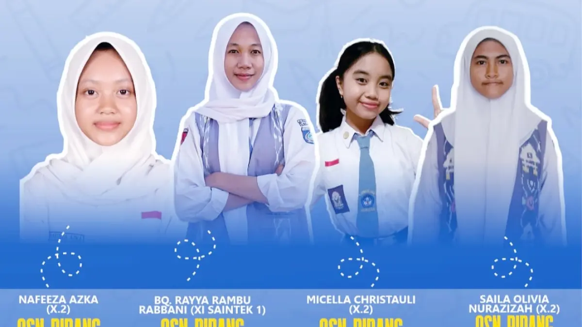Empat siswi terbaiknya dinyatakan resmi lolos untuk melaju ke ajang Olimpiade Sains Nasional (OSN) Tingkat Provinsi Tahun 2026.