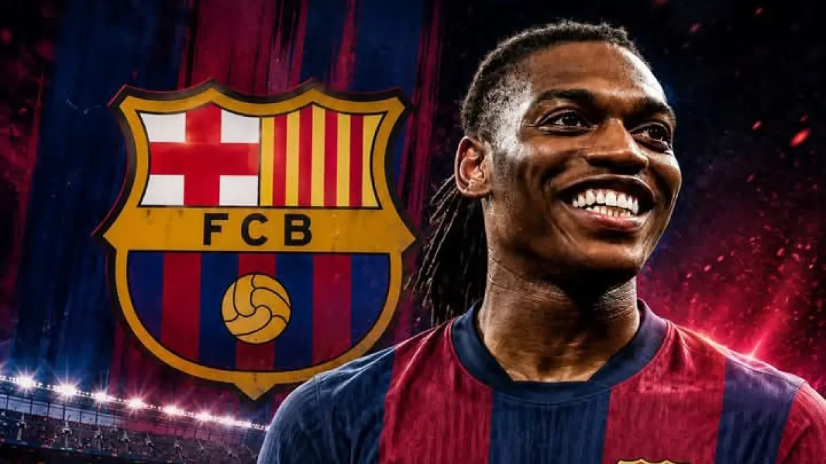 BERPELUANG PINDHA: Bintang AC Milan Rafael Leao yang dikaitkan dengan Barcelona. (Istimewa) 