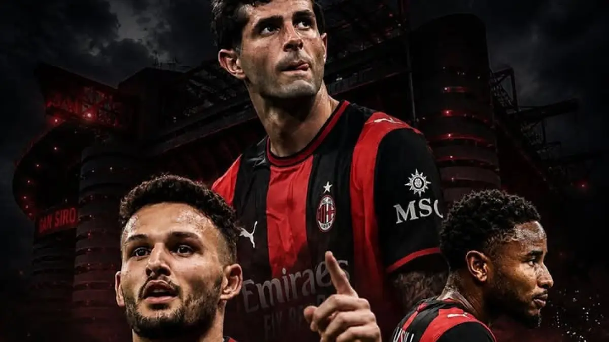 TRIO: Kemungkinan trisula AC Milan musim depan, Christian Pulisic, Goncalo Ramos, dan Christopher Nkunku. (Istimewa) 