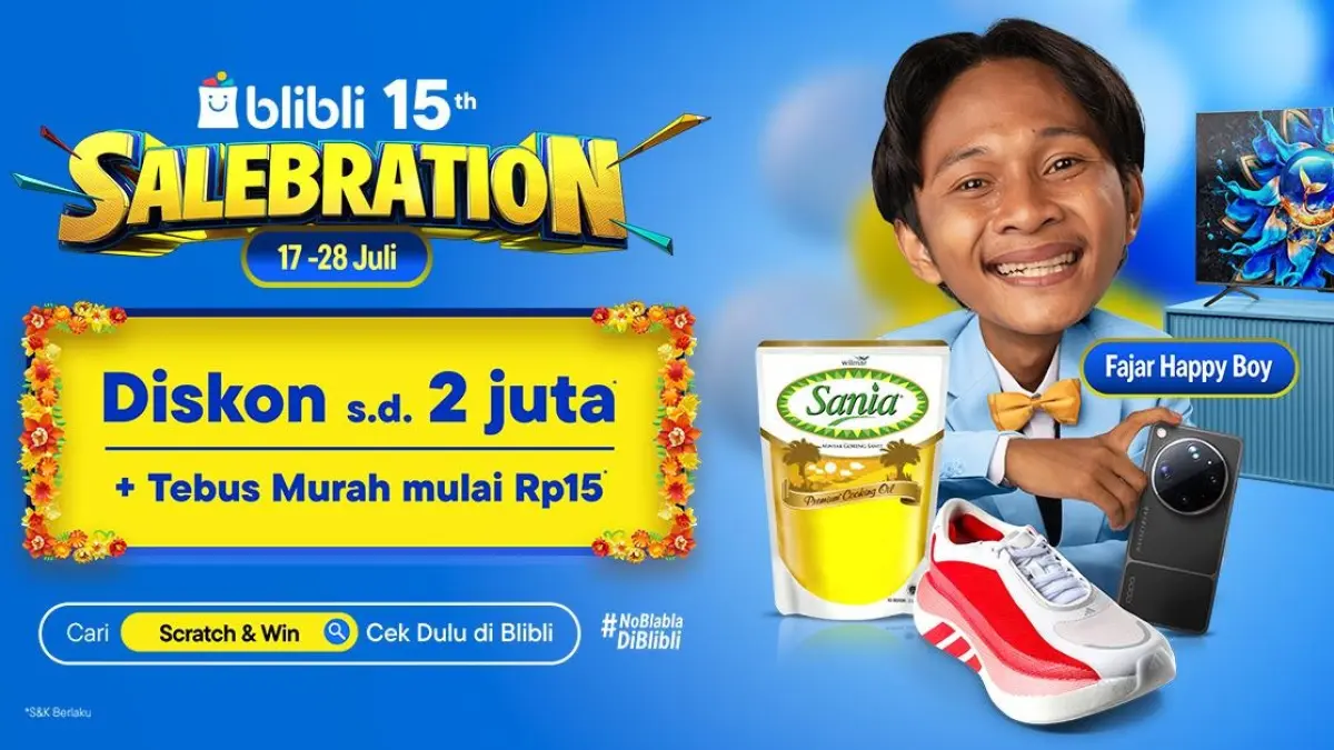 Program tukar tambah elektronik di Blibli 15th Salebration memudahkan konsumen mengganti perangkat lama dengan produk hemat energi dan teknologi terbaru.