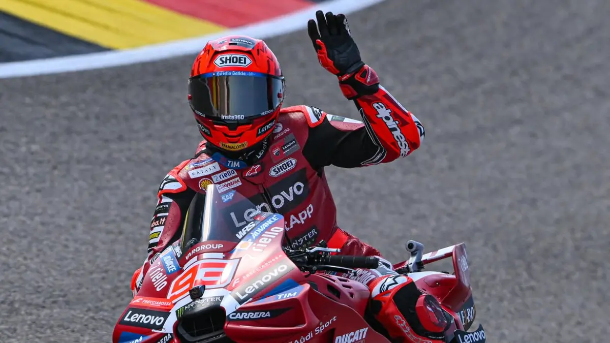 Marc Marquez tercepat di Practice MotoGP Jerman 2026 di Sachsenring. Bagnaia gagal lolos Q2 dan harus berjuang dari Q1. (Instagram MotoGP)