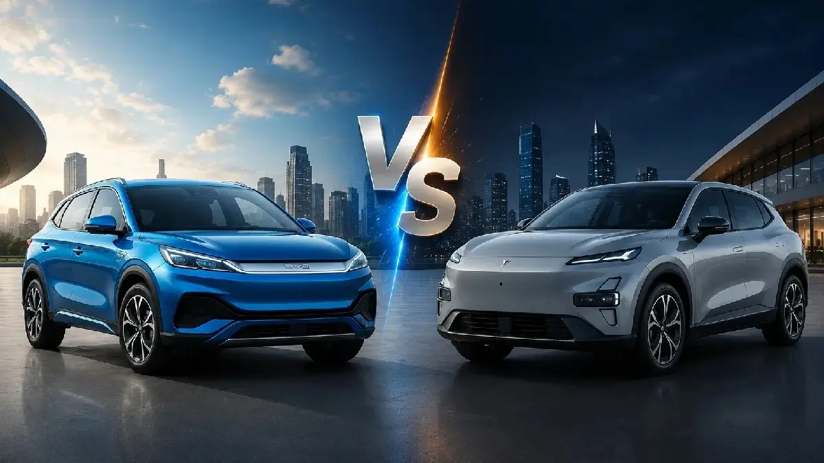 BYD Atto 3 dan Deapal SO5. (AI)