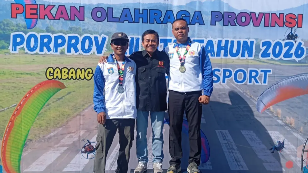 MEDALI PERTAMA: Tim Aerosport Lomok Barat berhasil mengawinkan medali emas dan perak di ajang Porprov 2026.