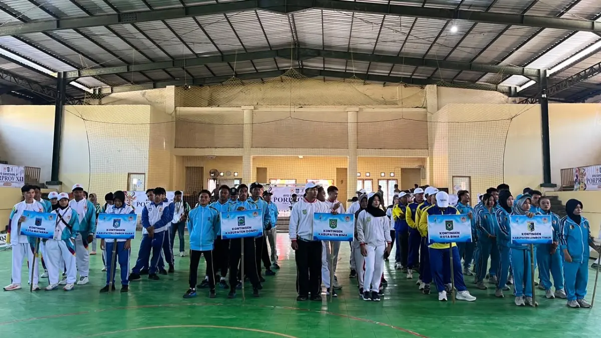 Atlet cabor kurash saat mengikuti pembukaan pertandingan Porprov XII 2026.