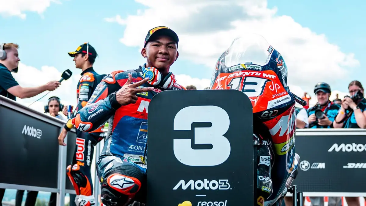 Hakim Danish mendapat tribun khusus di MotoGP Malaysia 2026. SIC mengapresiasi performa impresif rookie Moto3 yang bersinar musim ini. (Instagram Hakim Danish)