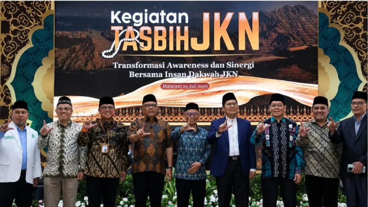 KESEHATAN: Sekda NTB Abul Chair bersama perwakilan MUI Pusat, MUI NTB, Direksi BPJS Kesehatan dan tokoh agama saat kegiatan Edukasi dan Sosialisasi Program JKN serta Pendampingan Pembelajaran Melalui Penguatan Kapasitas Da