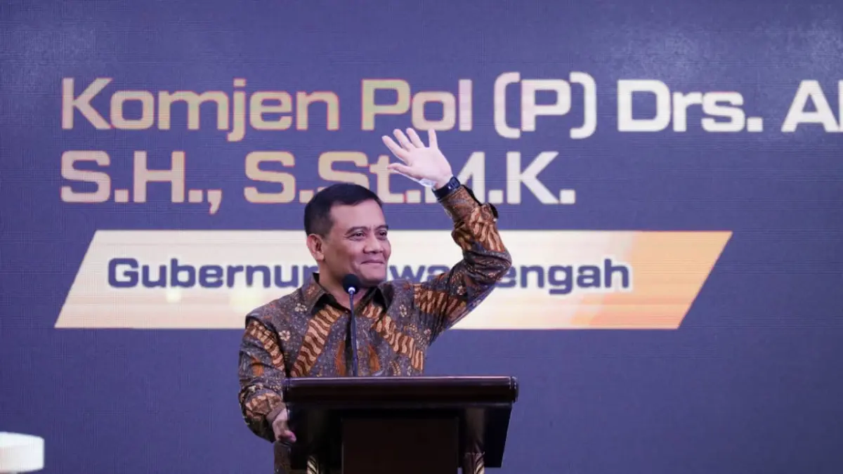 Gubernur Jawa Tengah Ahmad Luthfi dalam acara Jateng Green Industrial Summit 2026 di Grand Candi Hotel, Kota Semarang, Kamis (23/7).