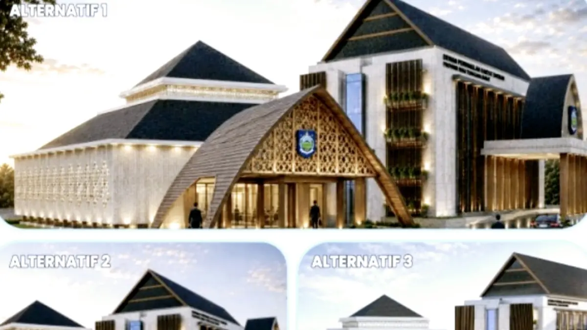 Inilah tiga desain aternatif kantor baru DPRD NTB yang dirilis Direktorat Jenderal Cipta Karya Kementerian Pekerjaan Umum (PU) melalui Balai Penataan Bangunan, Prasarana dan Kawasan (BPBPK) NTB.