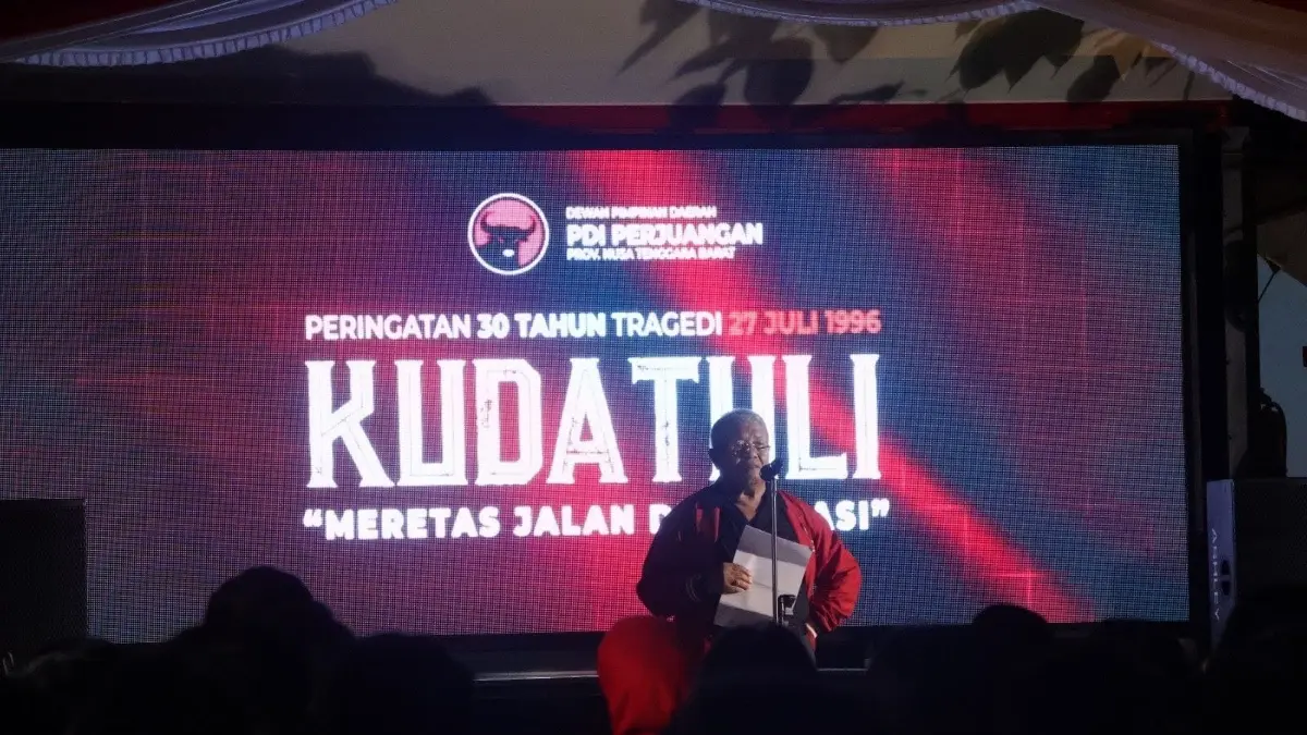 PDI Perjuangan NTB memperingati 30 tahun Kudatuli sebagai refleksi perjuangan demokrasi dan pengingat pentingnya menjaga kebebasan serta HAM.
