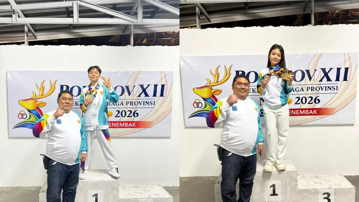 Ni Putu Jennieningtyasari Putri Sumerthayasa dan I Made Axl Putra Mitra Sumerthayasa berhasil menyumbangkan medali emas bagi Mataram.