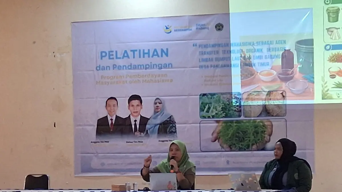 Melalui Program Pengabdian kepada Masyarakat (PKM) yang didanai Kementerian Pendidikan Tinggi, Sains, dan Teknologi (Kemendiktisaintek), Universitas Hamzanwadi membekali kelompok tani dan mahasiswa Kuliah Kerja Nyata (KKN) dengan teknologi organik berbasis sumber daya lokal di Desa Pandan Wangi, Kecamatan Jerowaru, Kabupaten Lombok Timur.