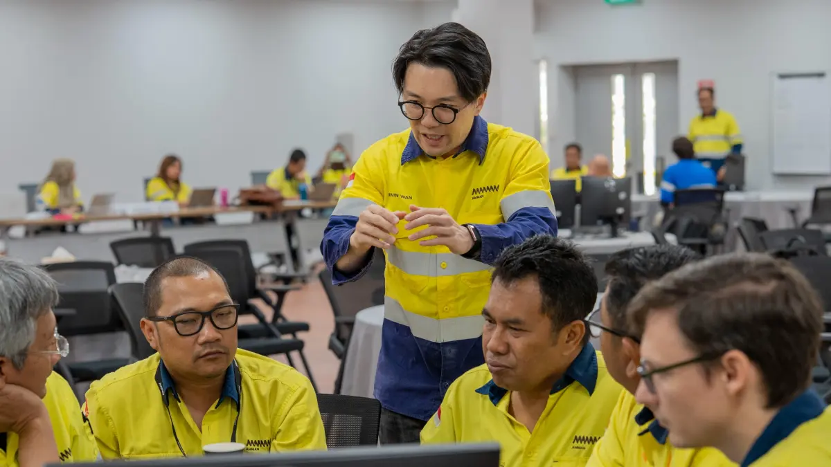 Ilustrasi Cara Kerja Pengadaan Barang AMMAN ke dalam platform SAP Business Network.