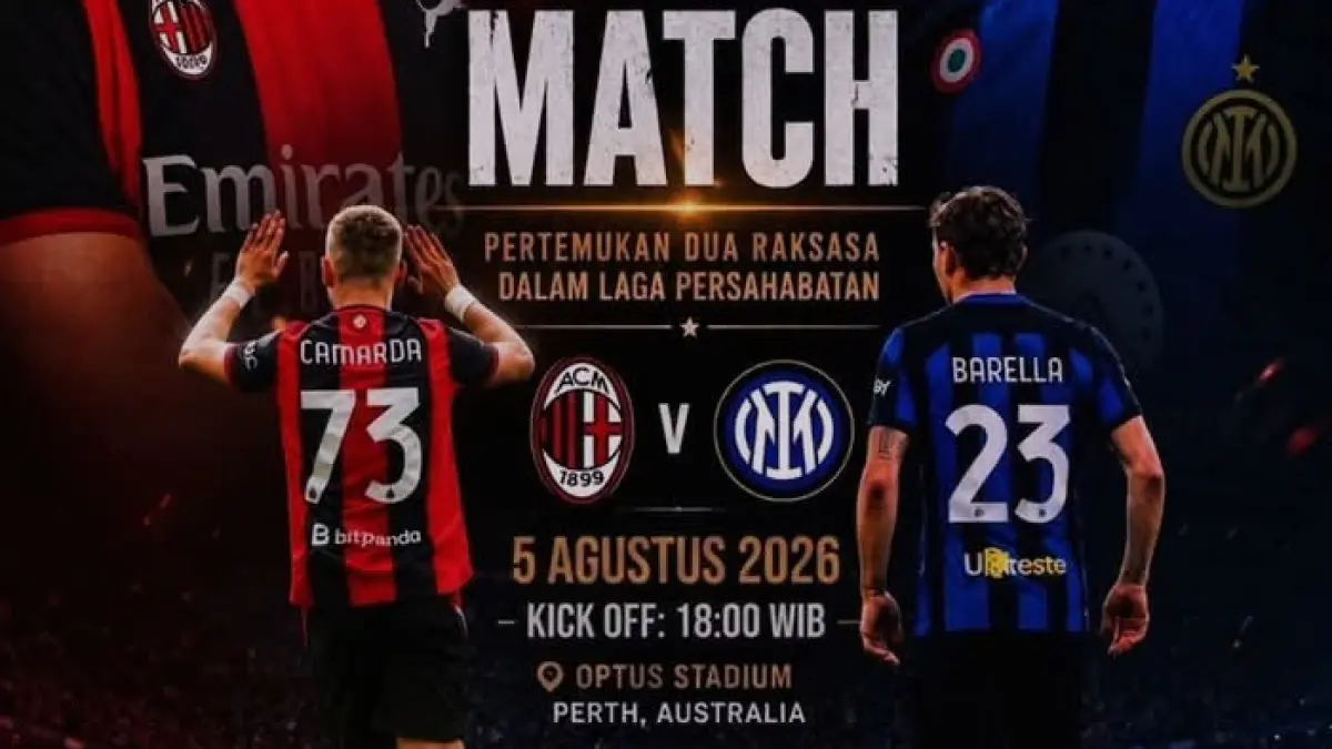 PRAMUSIM: AC Milan akan menghadapi Inter Milan dalam laga persahabatan di Australia. (Istimewa) 
