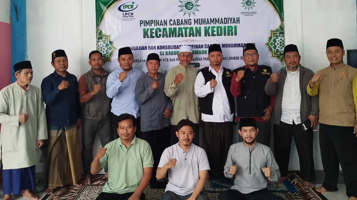 Pimpinan Cabang Muhammadiyah (PCM) Kecamatan Kediri menggelar pengajian dan konsolidasi pimpinan cabang, Ahad (2/8/2026).