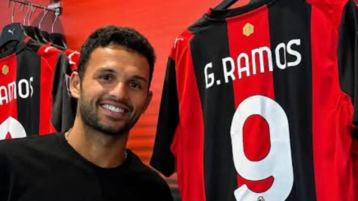 PEMAIN TERMAHAL: Goncalo Ramos, striker bernomor punggung 9 AC Milan. (Istimewa) 