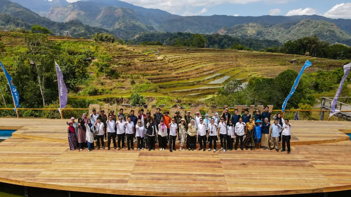 Kampung Sawah Abadi (KSA) Bulutana, sebagai destinasi edu agrowisata di Kelurahan Bulutana, Kecamatan Tinggimoncong, Kabupaten Gowa, Sulawesi Selatan, Rabu (5/8/2026).&nbsp;