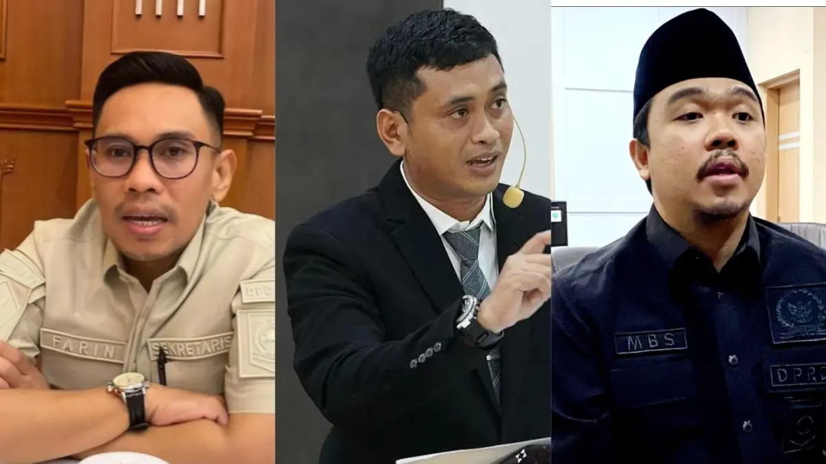KANDIDAT WABUP: Dari kiri, Nauvar Furqoni Farinduan, Lalu Anton Hariawan dan Lalu Ivan Indaryadi. 