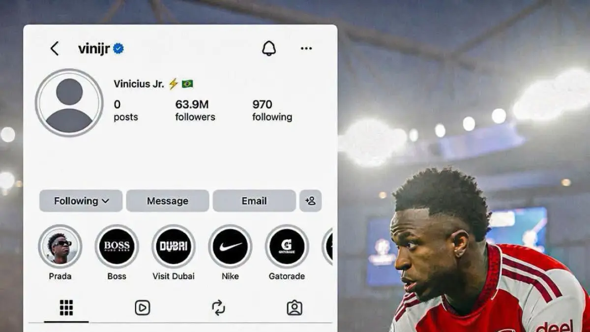 Vinicius Jr mendadak hapus semua postingan Instagram usai pembicaraan kontrak Real Madrid. Ada apa dengan sang bintang Brasil?