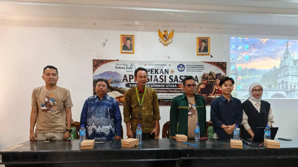 RUANG KREASI: Suasana pembukaan Pekan Apresiasi Sastra Lombok Utara 2026, Kamis (6/8).