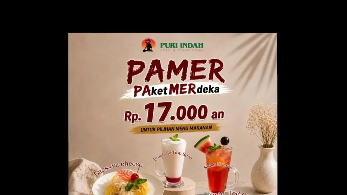 Puri Indah Hotel & Conventions menghadirkan serangkaian penawaran spesial bertajuk "Promo Special Kemerdekaan" dan paket kuliner "PAMER" (Paket Merdeka).
