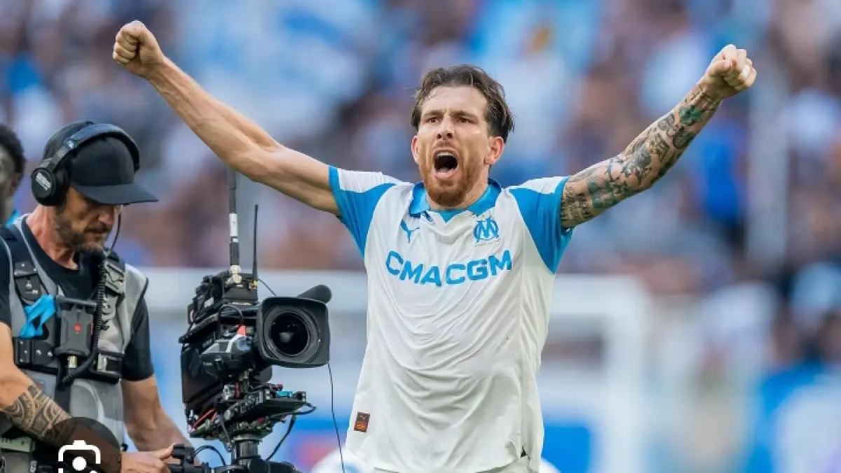 PEMAIN MARSEILLE: Pierre-Emile Hojbjerg dikabarkan sudah memberikan persetujuannya untuk bergabung dengan AC Milan.&nbsp;(Istimewa) 