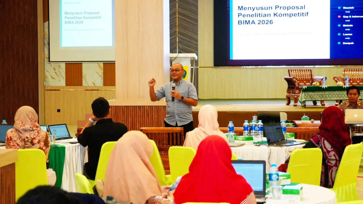 Workshop Penguatan Riset, Hibah, dan Publikasi Ilmiah Internasional Tahun 2026.
