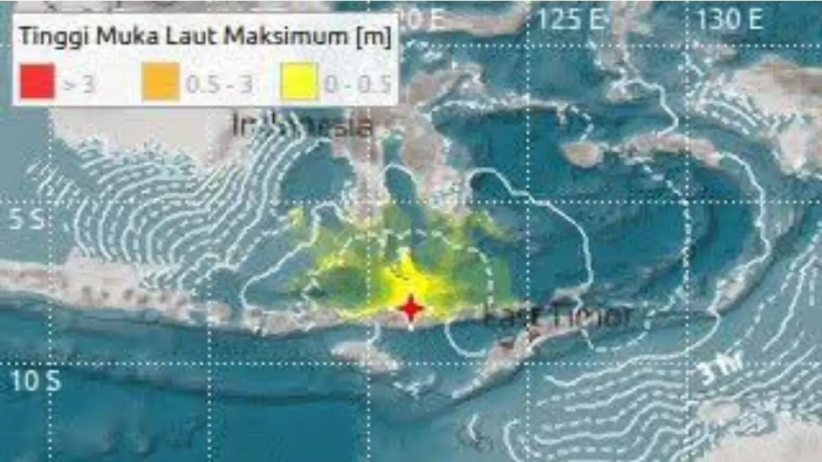 Peringatan Dini Tsunami Pasca Gempa M 7,7: NTT, Sulsel, Sultra, dan NTB Berstatus Siaga-Waspada.