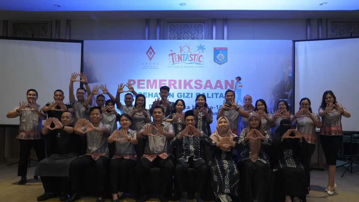 Pemeriksaan Kesehatan dan Gizi Balita yang digelar di Mandura Multifunction, Aruna Senggigi Resort & Convention, Jumat (14/8).