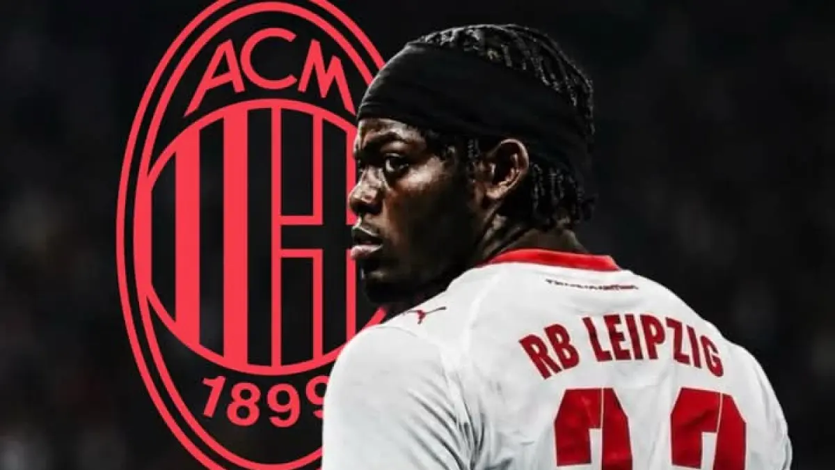 INCARAN AC MILAN: Klub merah hitam sedang berusaha mendekati angka € 65 juta yang diminta RB Leipzig untuk melepas Castello Lukeba. (Istimewa) 