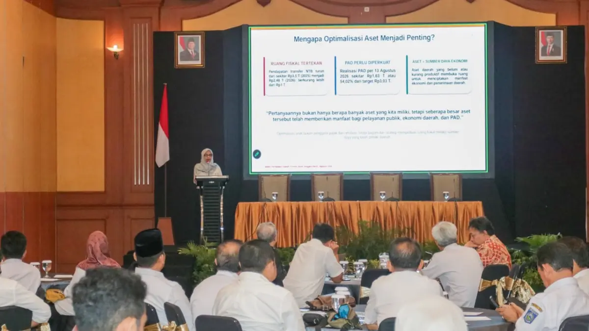 Suasana Workshop Pembahasan Strategi Peningkatan PAD dan Perumusan Optimalisasi Pemanfaatan Aset Daerah yang berlangsung di Mataram, Rabu (19/8). (BAPENDA NTB FOR LOMBOK POST)